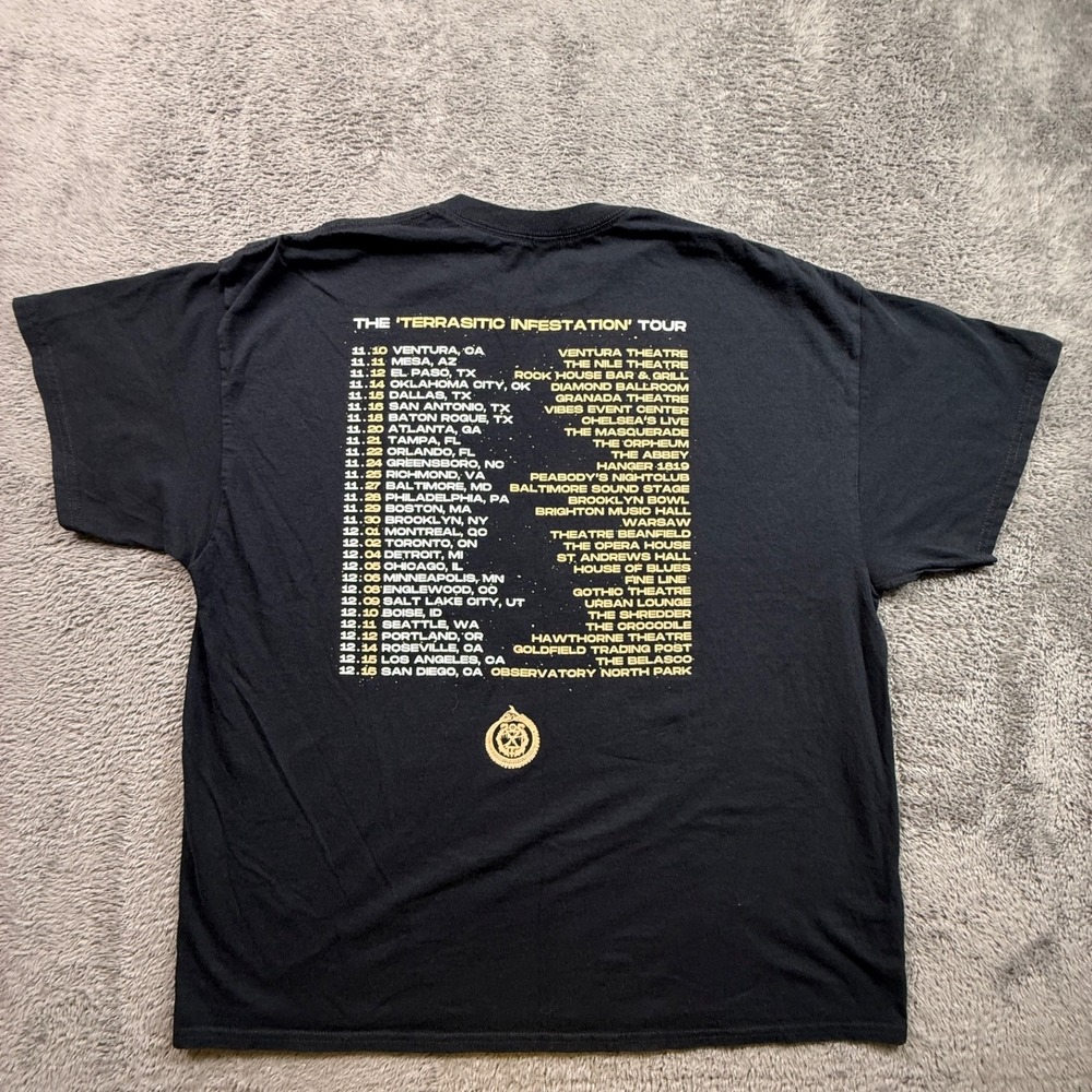 Cattle Decapitation Terrasitic Infestation Tour Shirt Deathgrind Band Tee Men 2X - Picture 2 of 5